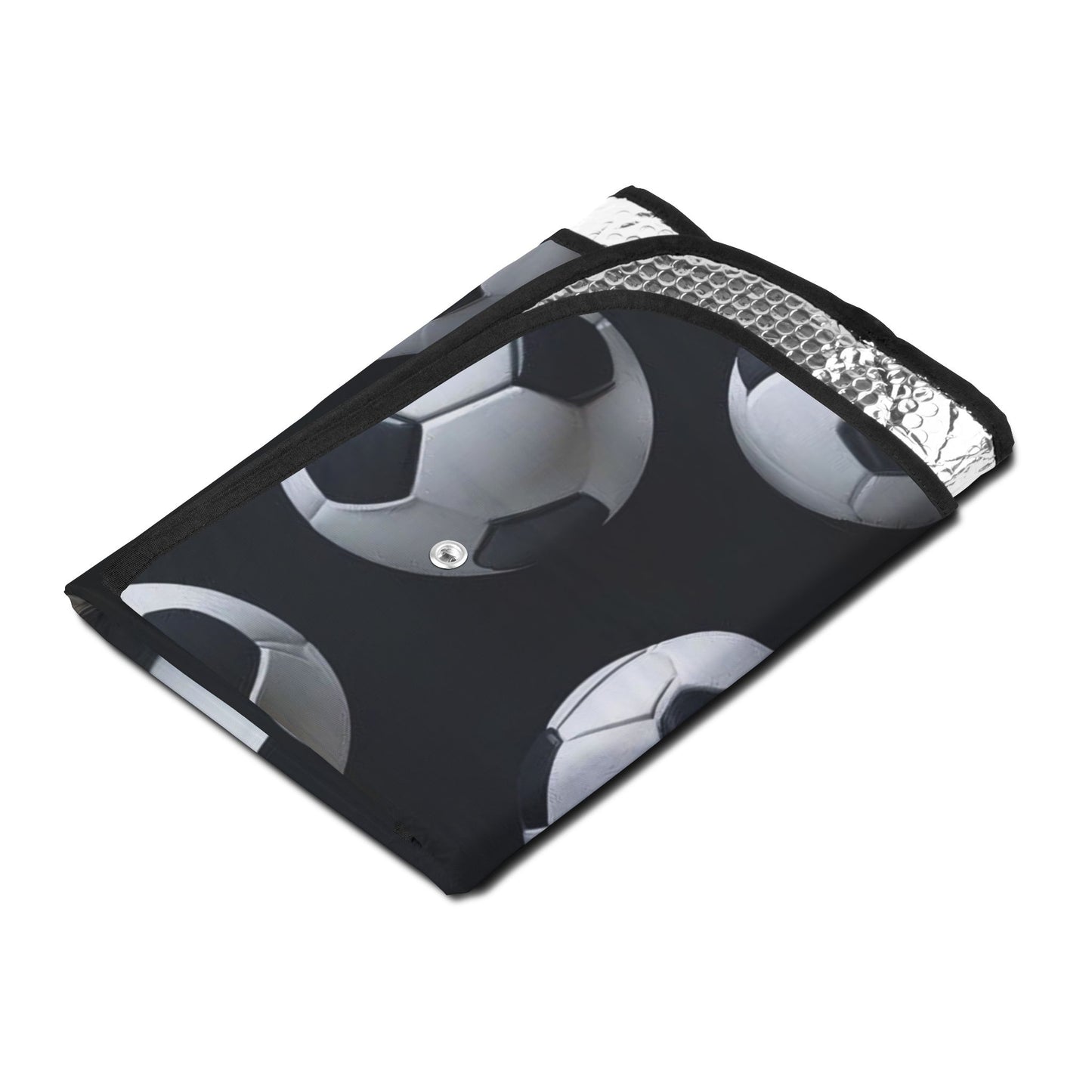 Car Sun Shade - Soccer Themed Jesus is Lord Design